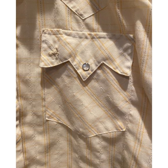 Prior Imperial Westerns, Western Style Long Sleeve Shirt size 16/35, Yellow Pear - Picture 4 of 6